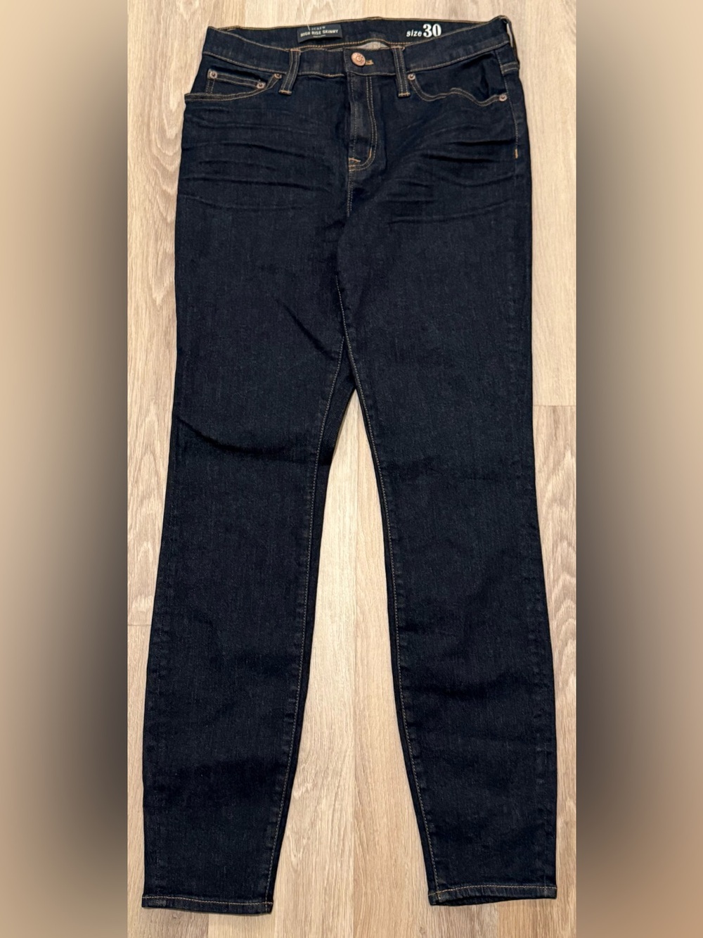 NWT J.Crew High Rise Skinny Jeans Size 30 Dark Wash Stretch Denim $115 MSRP